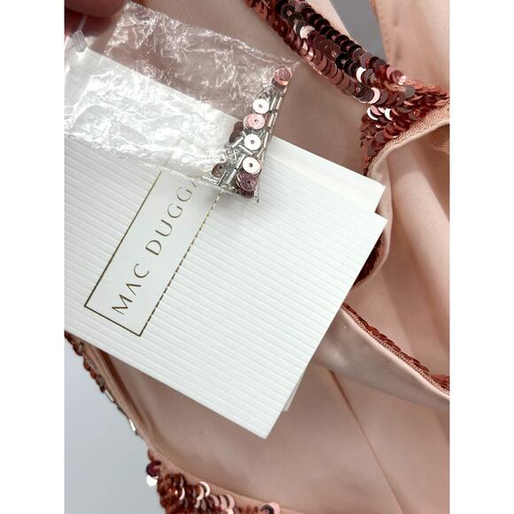 Mac Duggal [‎ 14 ] Rose Gold Sequin Cut Out Open Back Gown #5390 $698 - Picture 12 of 15